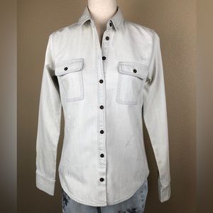 All Saints Off-White Button Down Shirt